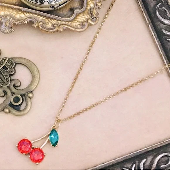 KATE SPADE • Ma Cherie Red Cherry Pendant Necklace - Picture 7 of 7